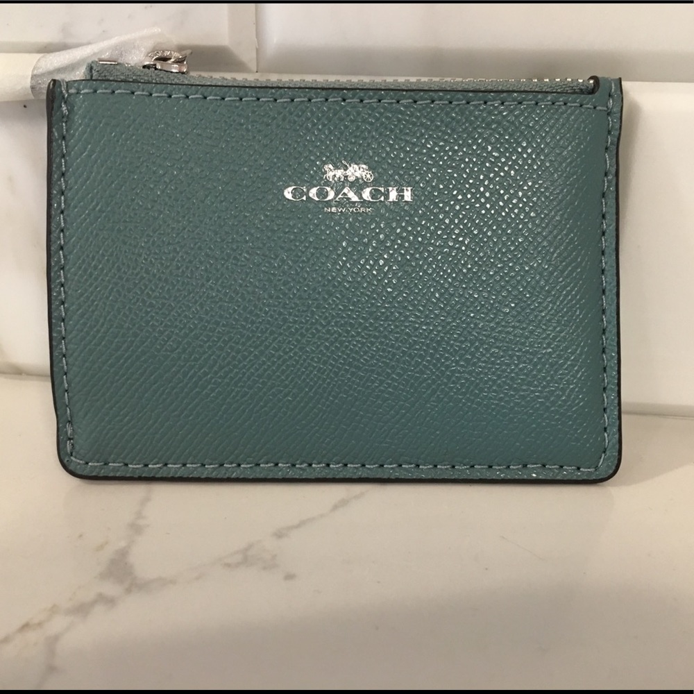 New Coach Skinny Mini ID wallet Keychain